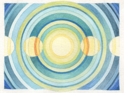 Transition 4, watercolour and pencil, 12 x 8 cm, Mark Weighton 2020