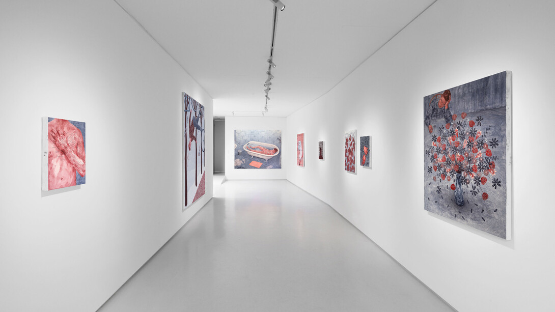 Adam Lupton, Too sure of the sun, exhibition view. Courtesy of Galerie Judin