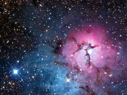 La nebulosa Trífida es una región H II en la constelación de Sagitario