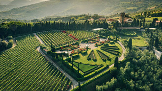 Vista panorámica de Villa de Santo Stefano ubicada en Lucca, Italia