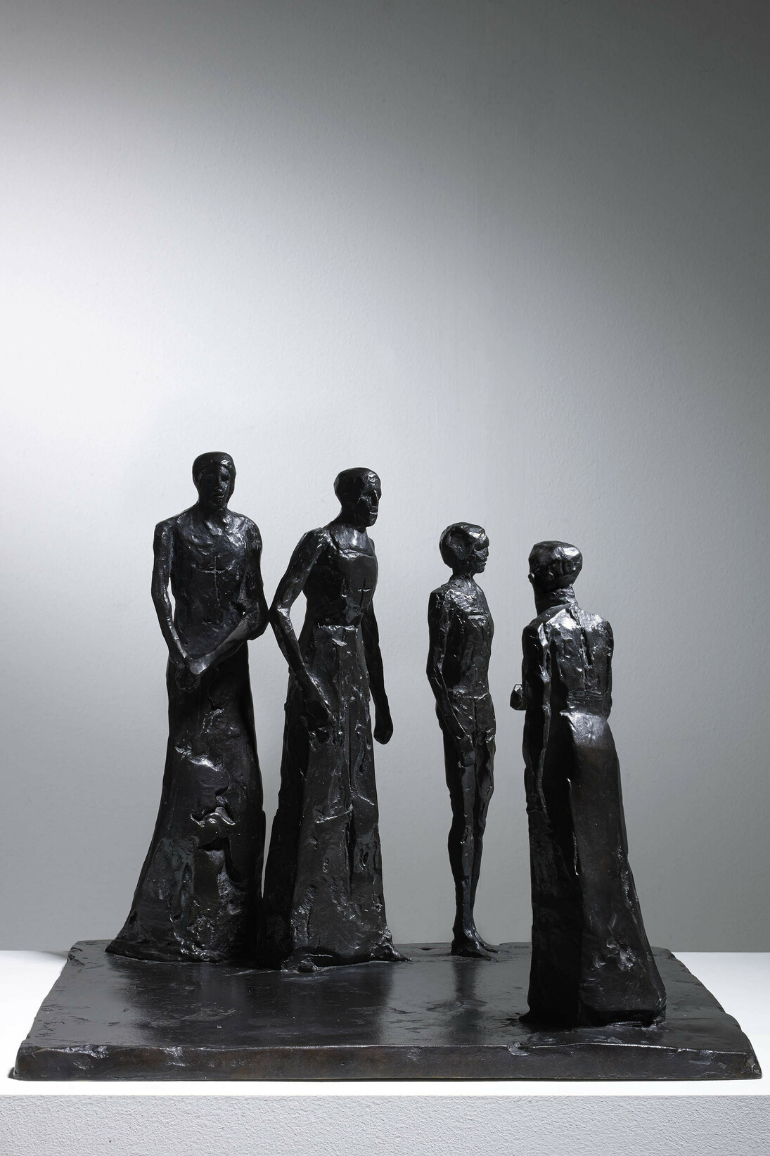 Elisabeth Frink, Group, 1980, Bronze, Edition 2 of 6, H: 27.9 cm (11 in), W: 34.3 cm (13 ½ in), D: 34.3 cm (13 ½ in)
