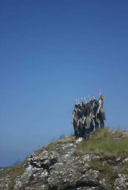 Photograph from The Nation//Live - Faith, Dancers from SkyeDance perform their personal conceptions of faith at Kilmuir, Isle of Skye, © National Galleries of Scotland and Atlas Arts 2013