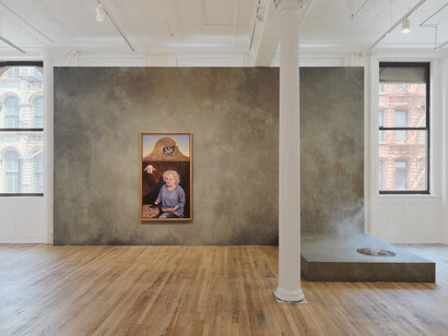Kati Heck, Dear cobalt monsters, exhibition view. Courtesy of Bortolami Gallery