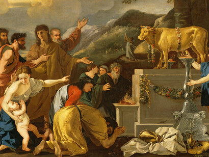 Andrea di Lione, after Nicolas Poussin, The Adoration of the Golden Calf