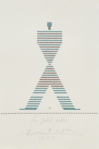 Henri Chopin, Le Petit Zéro, 1978. Courtesy of Richard Saltoun