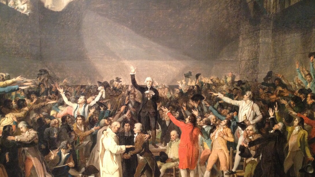 »El Juramento del Juego de la pelota» por Jacques-Louis David