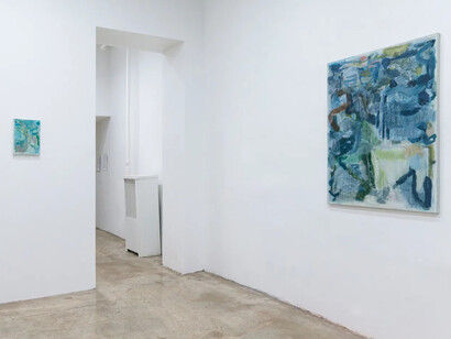 Joe Warrior-Walker, Ley lands, exhibition view. Courtesy of Massey Klein Gallery