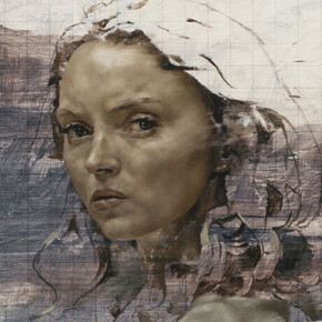 Jonathan Yeo, Lily Cole, 2014, Archival inkjet print with torn edges and hand finishing, Paper size: 24 x 20 in / 61.5 x 51.5 cm, Edition of 48, courtesy of Eleven, London 
