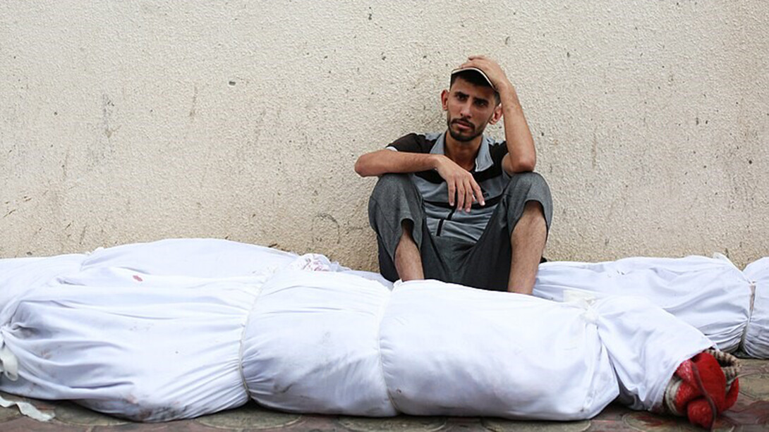 Palestinians transport the injured to the Indonesian Hospital in Jabalia, north of the Gaza Strip on October 9, 2023, source: Wafa