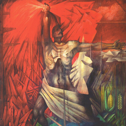 Jorge González Camarena, mural que representa al senador Belisario Domínguez
