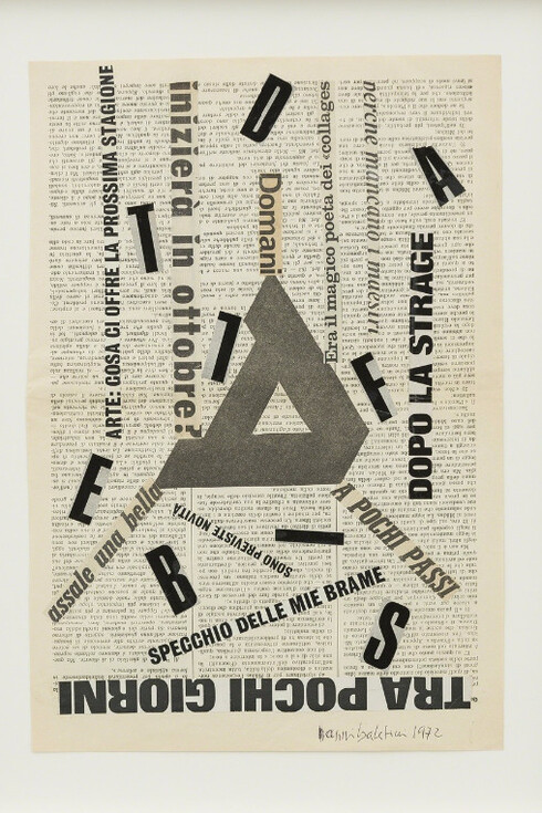 Nanni Balestrini. Courtesy of Maab Gallery