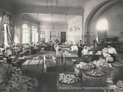 Magazzino presso l'Unione Femminile Nazionale - Foto: Archivi Unione Femminile Nazionale