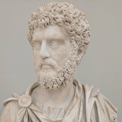 Busto de Marco Aurelio, Nápoles, Italia