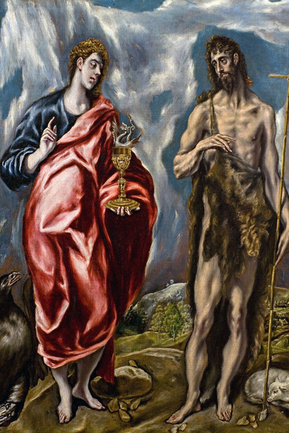 El Greco; San Juan Bautista y san Juan Evangelista, Museo del Prado, España