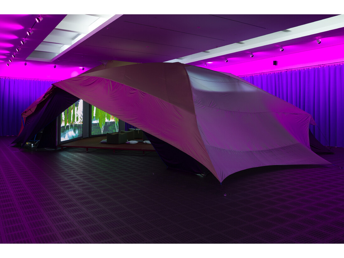 Installation view of Lizzie Fitch/Ryan Trecartin at Regen Projects, Los Angeles. Photo: Fredrik Nilsen. Courtesy Regen Projects, Los Angeles.