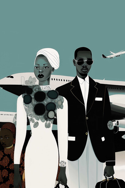 Onome Ekeh, painting on display. Courtesy of the Museum of Modern Art of Buenos Aires