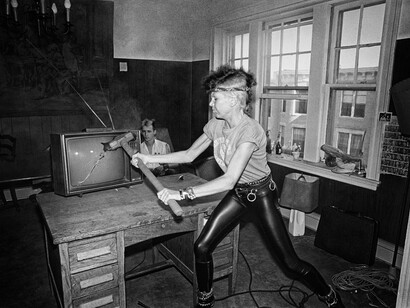 Wendy O. Williams of The Plasmatics #8, Boston, Massachusetts, 1980, archival pigment print. Courtesy the artist and Anderson Yezersky Gallery