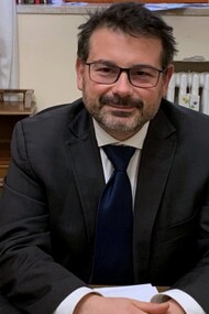 Rettore Cesare Varalda nel suo ufficio, Collegio Senatore, Pavia, Italia