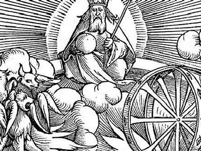 Ezechiel's vision from the Zurich Bible, 1538 