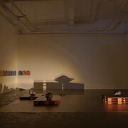 Chen Xiaoyi, Moth/Good-bye/of all things the weight, exhibition view. Courtesy of A Thousand Plateaus Art Space