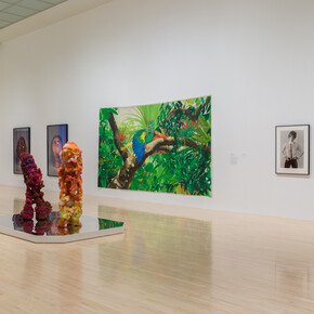 Installation view of Fictions of display, June 29, 2025–January 4, 2026 at MOCA Grand
Avenue. Courtesy of the Museum of Contemporary Art (MOCA). Photo by Jeff McLane