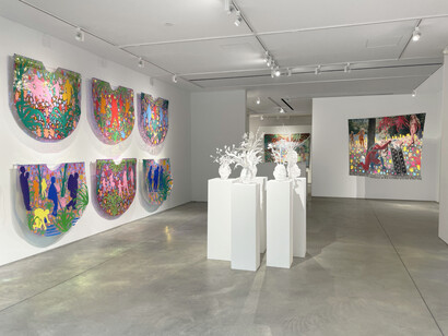 Hoesy Corona, Climactic Shocks, 2023, installation view. Courtesy the artist and Praxis Gallery, NYC