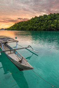 Sulawesi, barca al tramonto