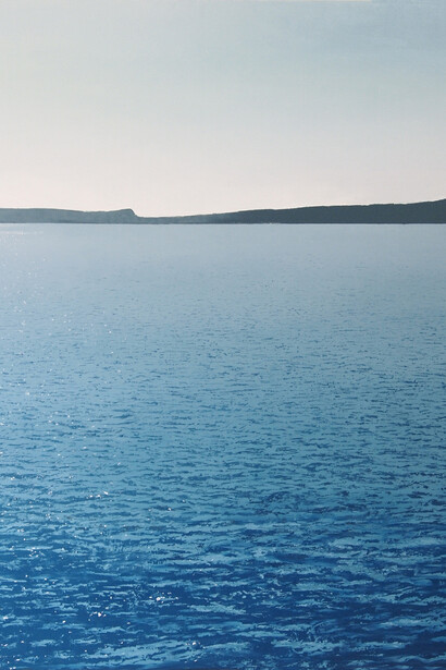 "Au bord de l'eau," Benoît Trimborn, Oil on canvas, 78¾" x 55" (200 x 140cm) 
