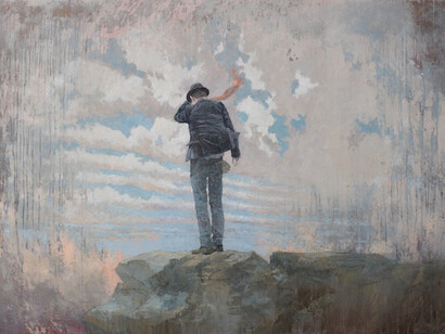 Federico Infante, To Seek, 2014, Acrylic on Canvas, 47¾" x 69"