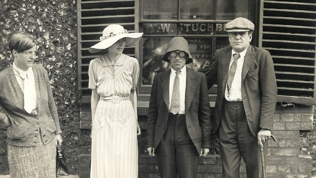 Wedding to Patricia Preece.  From left - Dorothy Hepworth, Patricia Preece, Stanley Spencer, Jas Wood (Best man), 1937. Courtesy of the Stanley Spencer Gallery Archive