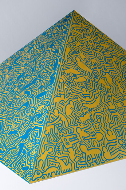 Keith Haring, La colección. Keith Haring, pintura en exposición (detalle). Cortesía del Phoenix Art Museum