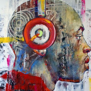 Norwich Studio Art Gallery, In the City, oil on canvas, 127 x 110 cm