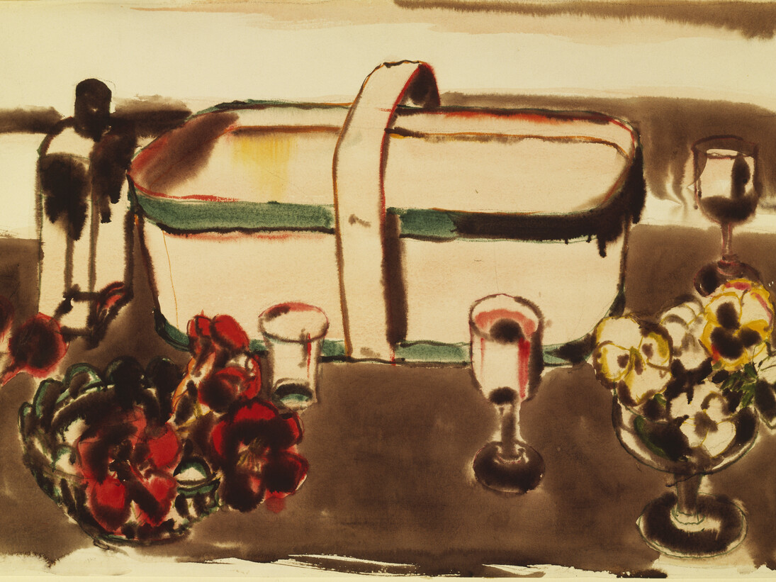 David Milne (1882-1953)
Pansies No. 1, 1941
watercolour over graphite on paper
38.1 x 55.3 cm
Gift of Mr. R.A. Laidlaw
McMichael Canadian Art Collection
1969.2.1