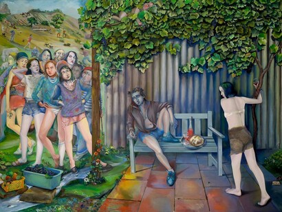 Martial Raysse, Heureux rivages, 2007, Acrylic on canvas, 300 x 500 cm, © ADAGP Martial Raysse,
Photo. Bernard Dupuis, Courtesy the artist and kamel mennour, Paris