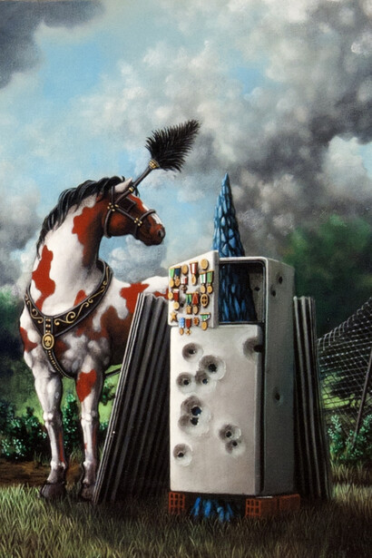 Nicola Caredda, Senza titolo, 2014, 30 x 24 cm, acrilico su tela 