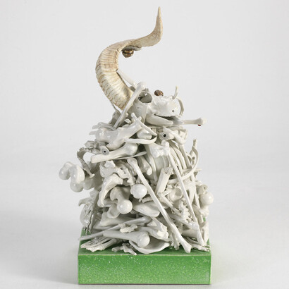 Bertozzi & Casoni, Tavolo bar, 2010, ceramica policroma, h95 x 60 x 60 cm