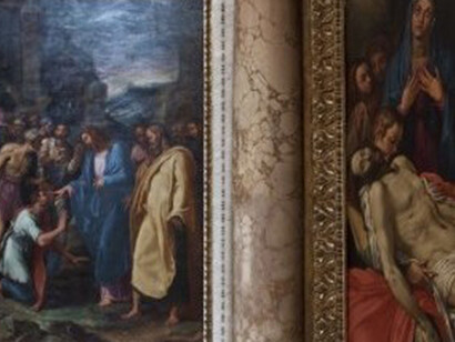 Cappella Ruiz, Girolamo Muziano, Cristo guarisce il cieco (foto Omar Kheiraoui)