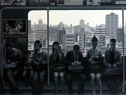Carl Randall, The Yamanote Line, 2011, oil on canvas, 73 cm x 130 cm, © Carl Randall