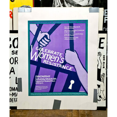 Women Against Imperialism, Original placard made for International Women's Day, 1988
