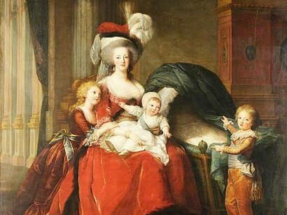 Painting entitled: Marie-Antoinette De Lorraine-Habsbourg, Reine De France Et Ses Enfants