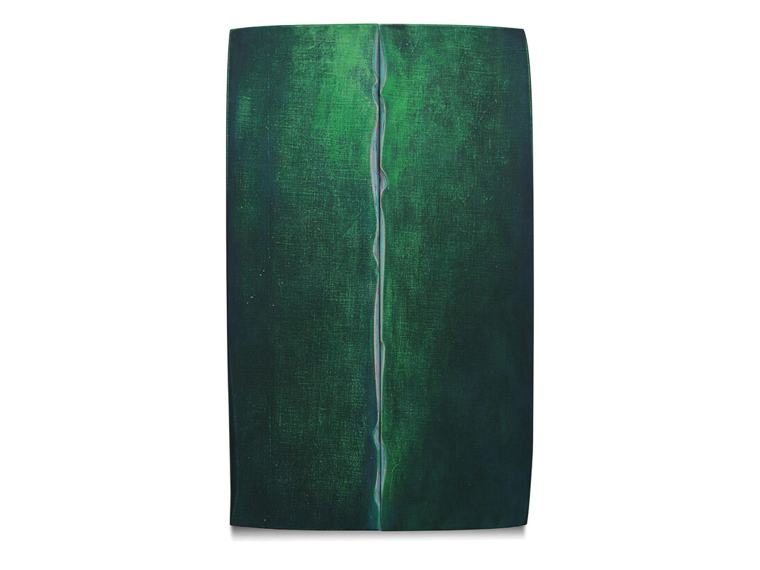 Robert Yasuda, Amazon, 2014, acrylic on fabric on wood, 40 x 24 inches/101.6 x 61 cm