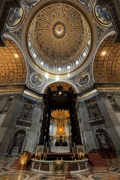 Rome, (Vatican), Inside Saint Peter's Basilica (Photograph by Brenda Lee Bohen) 