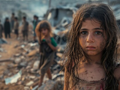 Amid the ashes of failed governance, the human face of suffering reminds us why global justice must replace geopolitical dominance