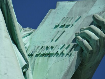 Close-up of the Statue of Liberty