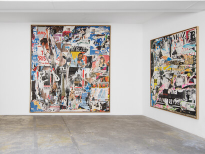 Artistes divers, Jacques Villeglé, Star, vue de l'exposition. Avec l'aimable autorisation de la Galerie Georges-Philippe et Nathalie Vallois