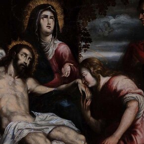 Anónimo, La piedad, s. XVII. Cortesía del Museo Pedro de Osma