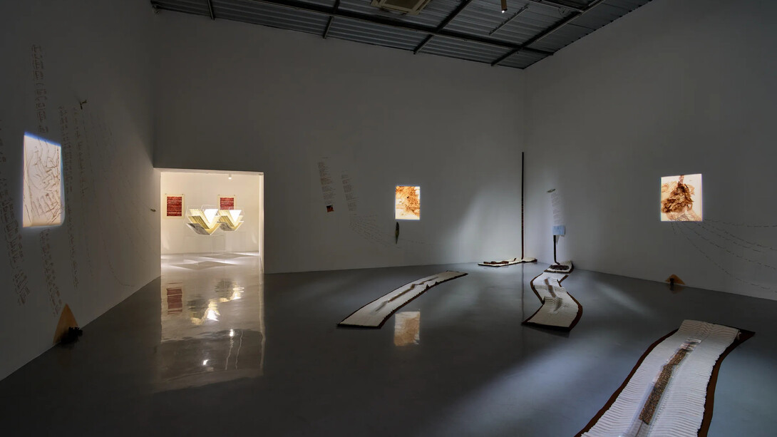 Tuguldur Yondonjamts, Wolf loving princess, exhibition view. Courtesy of Gallery Ver 