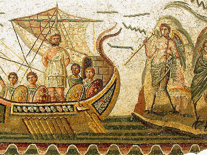 Mosaico di Ulisse e le Sirene, II d.C., Museo del Bardo, Tunisi