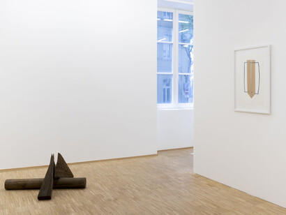 Bernd Lohaus, Sculptures & collages, exhibition view. Courtesy of Nosbaum Reding