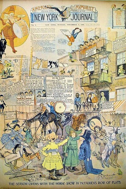 "Yellow Kid" cartoon, Sunday, November 8, 1896, by Richard Felton Outcault